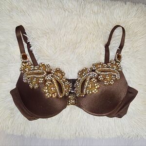 Marciano rhinestone bra. Size 36D. Brown